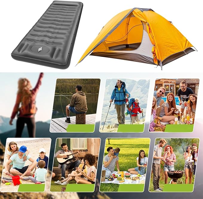 Camping MattressBuilt-in Foot Pump Waterproof Outdoor Gear | Camping Mattress Padfor Backpacking Tent Hiking Traveling Beach