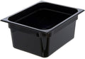 Carlisle FoodService Products Storplus 1/2-Size Food Pan for Catering Buffets and Restaurants Polycarbonate 6 Inches Deep Black (Pack of 6)