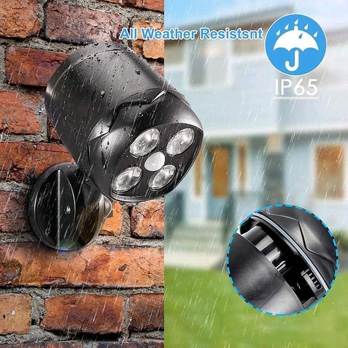 Battery Operated Motion Outdoor Waterproof Lights 800 Lumen Ultra Bright Battery Powered Night Activation Security Spotlight for Porch Trash Can Stairs Garage (2 Pack)