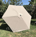 BELLRINO DECOR Replacement  STRONG &amp THICK  Umbrella Canopy for 9ft 6 Ribs (Canopy Only) (LIGHT COFFEE)