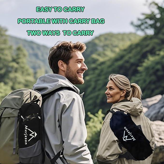 Portable Camping Chair with ReleaseLock Stable Lightweight Camp Ultralight Folding Compact 330lbs Backpacking Foldable Chairs for Outside Beach Picnic Hiking Festival &amp Travel -Black