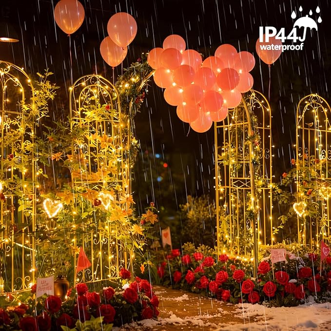 YEGUO 165ft 500 LED Christmas Lights Outdoor Waterproof Clear Wire String Lights Indoor Plug in 8 Modes Fairy Light for Christams Party Wedding Tree(Warm White)