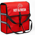 Pizza Bags for Delivery – Extra Large (20 X 20) Insulated Pizza Delivery Bag | Waterproof Pizza Warmer Carrier for Doordash Uber Eats | Front Load Heavy Duty (Red 20X20X8)