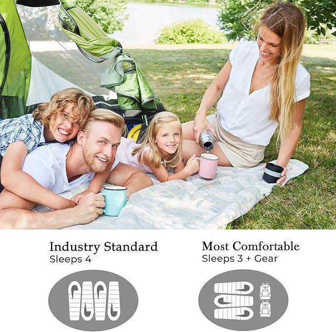 4/6 Person Easy Pop Up Tent Waterproof Automatic Setup2 Doors-Instant Family Tents for Camping Hiking &amp Traveling