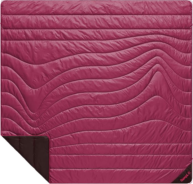 Rumpl Original Puffy Blanket - Warm Puffy Camping Blanket 100% Recycled Polyester Insulation Lightweight Packable Water-Resistant Outdoor Puffer Blanket 84x80 Cactus Flower