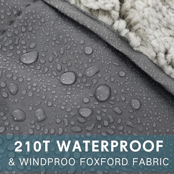 Tranqun Large Outdoor Blanket 78'' x 55'' Quilted Windproof Waterproof Gray Fleece Sandproof Stadium Foldable Warm Blanket for Camping Picnic Sporting Events Cold Weather