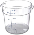 Carlisle FoodService Products Storplus Round Food Storage Container with Stackable Design for Catering Buffets Restaurants Polycarbonate (Pc) 18 Quart Clear