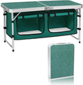 Camp Field Camping Folding Aluminum Table with Adjustable Legs for Outdoor Travel Beach Backyards BBQ Party and Picnic Foldable Table