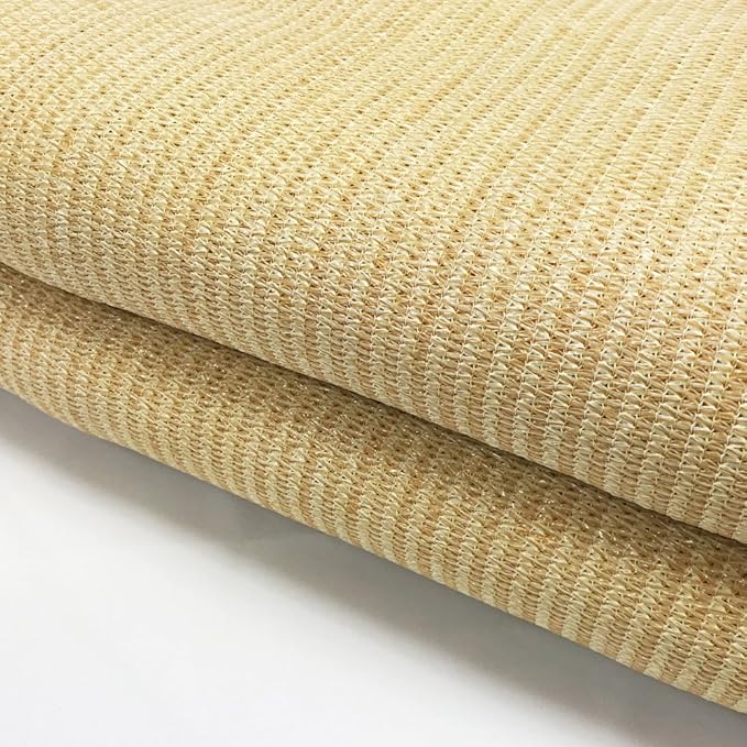 Alion Home Rectangle Shade Sails for Outdoor Playground Pool Shade Sail Deck Driveway - UV Sun Block Fabric (16 x 20 FT Beige)