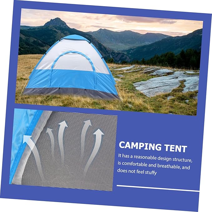 POPETPOP 1Set Portable Beach Tent Convenient Sunshade Shelter for People Wear Resistant Design with Ventilation Windows Easy Setup for Camping Hiking and Beach Activities