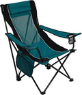 Kijaro Sling Folding Camping Chair - Enjoy The Outdoors in This Outdoor Chair with a Built-in Cup Holders and Side Organizer OR Side Cooler - Includes a Detachable Pillow