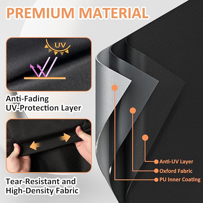 Tabletop Grill Cover for Royal Gourmet CD1519 Portable Charcoal Grill for Royal Gourmet Tabletop Charcoal Camping Grill Waterproof UV Resistant Windproof Dustproof Cover