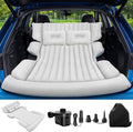 SUV Air Mattress with Air PumpThickened Camping Bed with 2 PillowsPortable Car Air MattressQuick Easy Set-UpInflatable Bed for carDurability Car Bed for SUVHomeTravelCamping(GreyWhite)