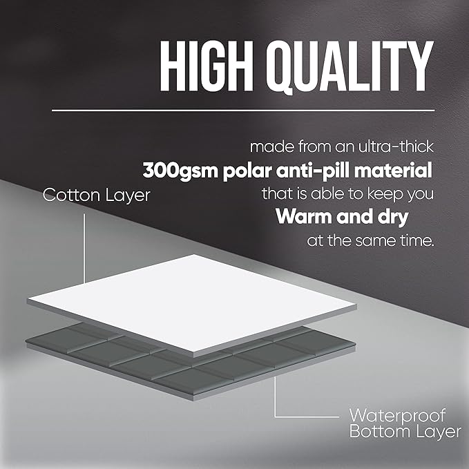 EverSnug Large Waterproof Outdoor Blanket - Extra Thick Premium Quilted Fleece Waterproof &amp Windproof Great for Camping Picnics Beaches Stadiums Dogs