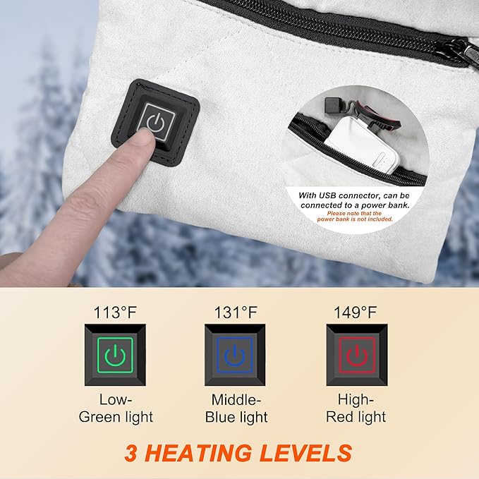 Inflatable Sleeping Pad Heating CoverHeated Covers for Memory Foam Camping Mattress PadOutdoor Sleeping Pad 78 * 28 * 5in (Only Heated Cover)