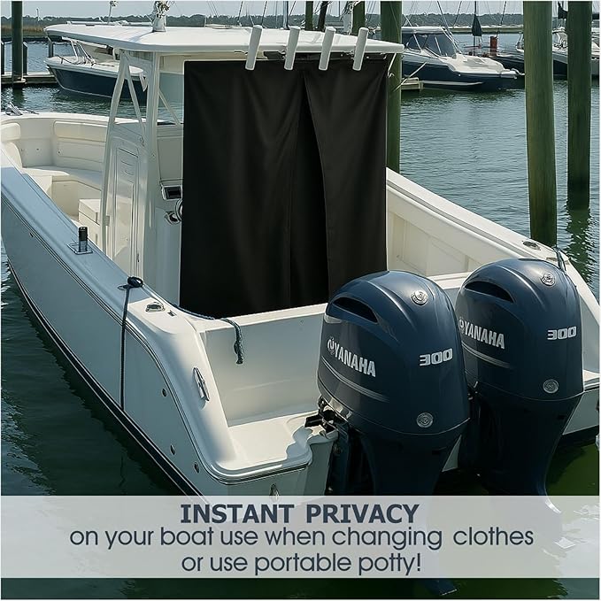 Privacy Tent for Boat Changing Room - Bimini Top Hanging Pontoon Instant Privacy Solution Curtain for Changing Clothes 30 Lx27 Wx72 H