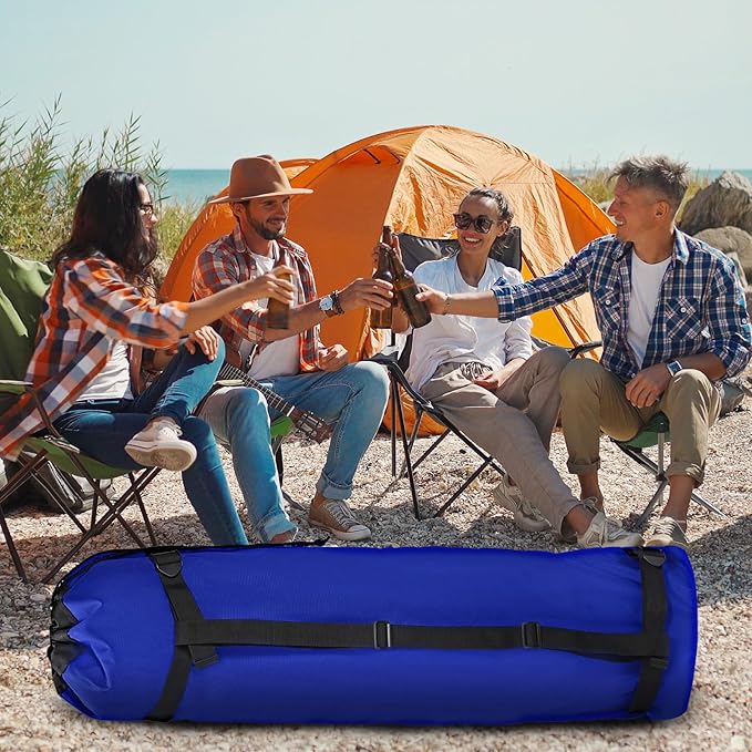 PATIKIL 47 Inch Camp Chair Replacement Bags 2 Pack Heavy Folding Camping Chair Bag 900D Oxford Large Mouth Storage Bags with Shoulder Strap for Travel Camping Blue