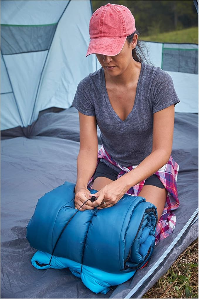 Coleman Kompact Sleeping Bag Indoor/Outdoor Lightweight Sleeping Bag for Adults 20°F/30°F/40°F Options for Camping Hiking Backpacking with Included Compression Sack