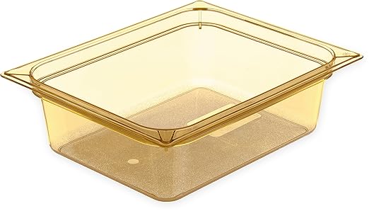 Carlisle FoodService Products 10421B13 StorPlus High Heat Food Pan 4 Deep Half Size Amber
