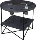 Eunicole Camping Table Portable Camping Side Table for Outdoor Picnic Beach Games Camp &amp Patio Tables Folding with Carry Case for Travel &amp Storage (Black) One Size (FT-Black)