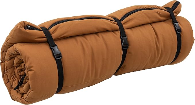 ALPS OutdoorZ Redwood -10°F Flannel-Lined Sleeping Bag with Cotton Canvas Shell Heavy-Duty Zippers Oversized Rectangle Design Cold Weather Camping &amp Hunting Gear