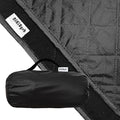 Large Outdoor Blanket Waterproof QuiltedThick Warm Fleece Blanket for Stadium Camping Picnics Beaches Pets Sports - Sandproof Windproof Washable Portable - Black