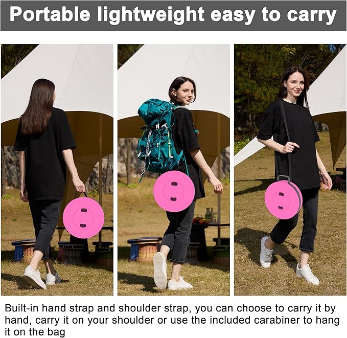 2026 Upgraded 18.1 Portable Folding Stool Collapsible Stools 600lbs Max Weight Lightweight But Sturdy Telescoping Foldable Camping Stool for Outdoor Fishing Hiking Travel BBQ