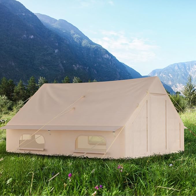 Inflatable Tents for Camping Easy Setup Inflatable Tent Large Blow Up Tent with Hand Pump 4 Season Tent Waterproof Oxford Fabric Glamping Tents for Camping Adult 2-8 Person