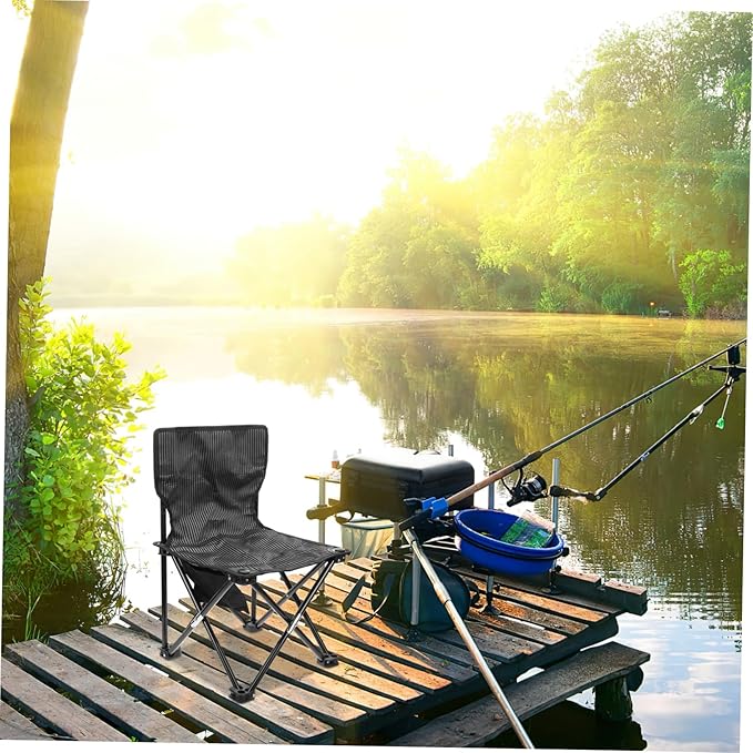 Collapsible Stool Oxford Fabric Portable Easy to Set up Perfect for Hiking BBQ Fishing