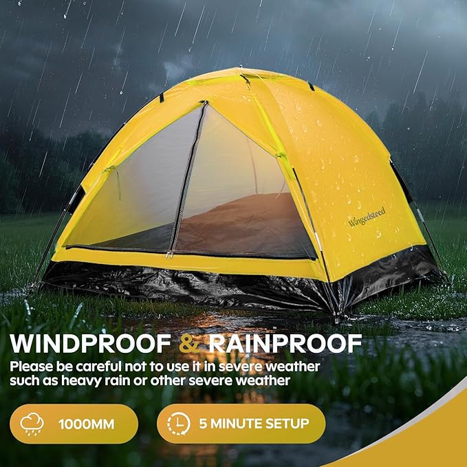 1-2 one Person Two Persons Small Camping Tents for Hiking with rainfly Esay Set up Dome Tent with Carrying BagBasic Portable Camping Small Tents for Backpacking