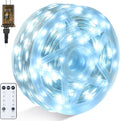 Joiedomi 600 LED Christmas Lights Outdoor197 FT Cool White Christmas Tree Lights with 8 Modes Timer PVC Clear Wire String Lights with Reel for Indoor Outdoor Holiday Xmas Eve Night Decorations