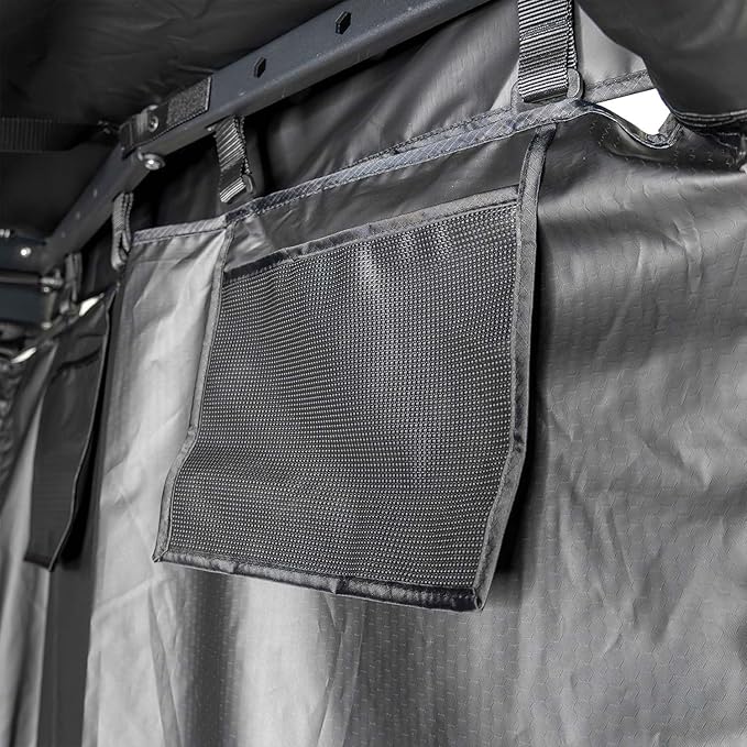 OPENROAD Car Side Shower Awning V2 - Portable Bathroom Shower Room for SUV Camping Restroom Changing Privacy Shelter Shower Tent Quick Setup Aluminum Alloy Frame LED Light Storage Pockets