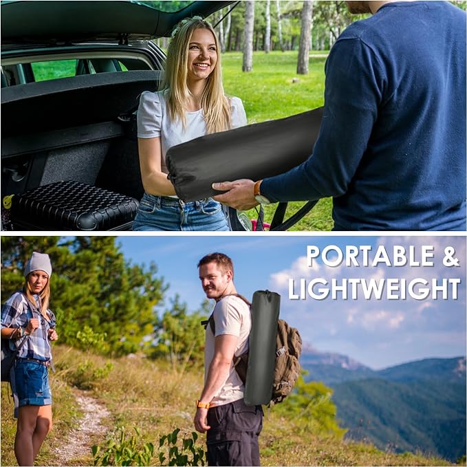 Portable Camping Table Ultralight Picnic Table Foldable with 2 Cup Holders and Carrying Bag for Outdoor Camping Picnic BBQ Beach Party Patio Fishing Steel Frame High-Grade 600D Oxford Fabric