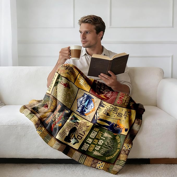 Hiking Gifts for Men Hiking Gifts for Women Gifts for Hiker Outdoor Blanket 60x50 Hiking Gifts Hiking Lovers Gifts Hiking Gifts for Couples Hiker Mountain Gifts Gifts for Hiker Christmas
