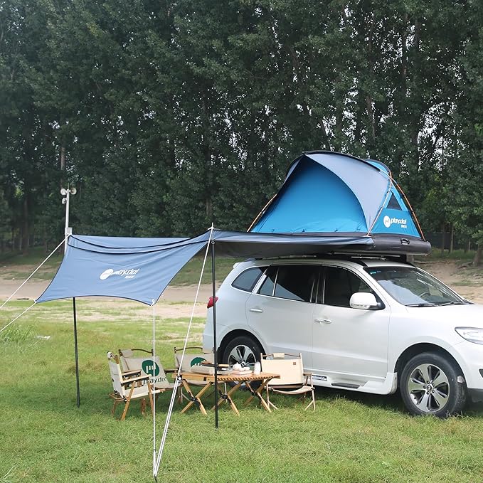 2 Person Inflatable Car Roof Top Tents with Pump and Awning4 Season Camping Dome Roof Top Tent Camping Tent for SUV Truck and Universal CarEasy Setup