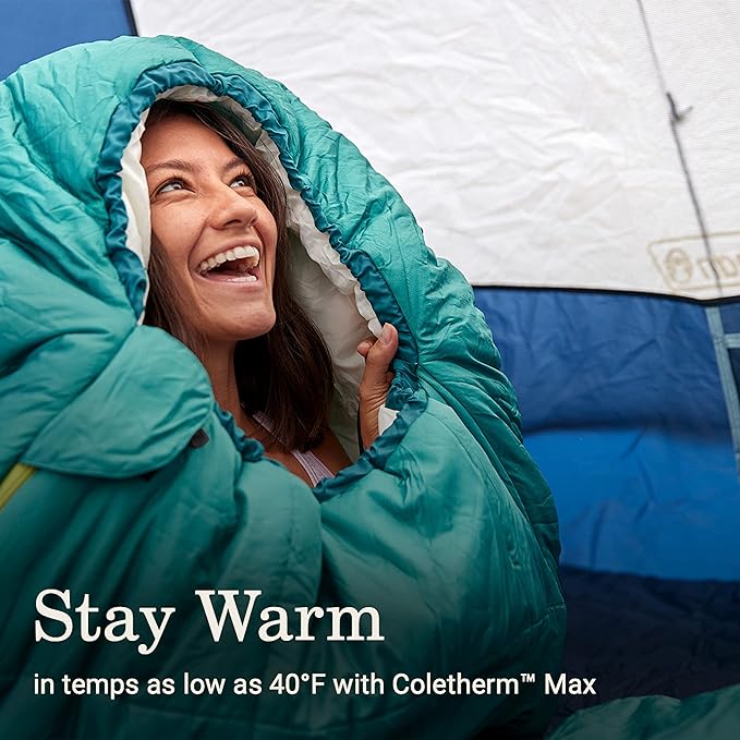 Coleman Big Bay 0/20/40°F Cold-Weather Sleeping Bag Adult Mummy Sleeping Bag with Headrest Foot Ventilation &amp Storage Sack Big &amp Tall Options
