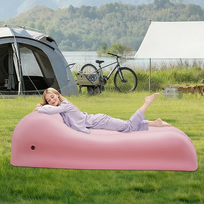 BBL Bed Inflatable Air Mattress with Hole for Sleeping Post Surgery Recovery Blow Up Recline Couch for Brazilian Butt Lift Pregnancy Pillow Blow Up Bed with Hole Air Mattress Sofa w/Pump