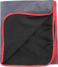 REDCAMP Large Waterproof Stadium Blanket for Cold Weather Soft Warm Fleece Camping Blanket Windproof for Outdoor Sports Blue/Red (Outer Grey/Inner Black)