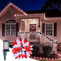 Minetom C9 Christmas Lights Outdoor 88FT 110LED String Lights with 8 Lighting Mode Waterproof Connectable UL Certified C9 Christmas Decorations for Indoor Outdoor Patio Roofline Decor Red＆White