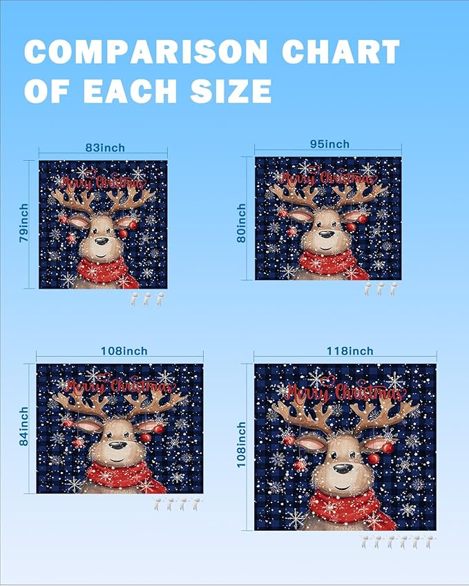 Beach Blanket Waterproof Sandproof Reindeer Xmas Ball Winter Snowflakes Quick Drying Beach Mat with 4 Stakes Blue Black Buffalo Check Lightweight Picnic Blanket for Travel Camping Outdoor 83x79