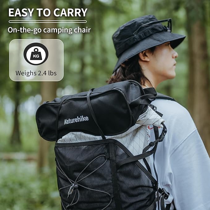 Naturehike Ultralight Camping Chair Portable Backpacking Chair with Storage Bag Lightweight Compact Collapsible Camp Chair
