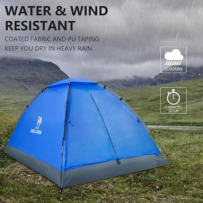 CAMEL CROWN Tents for Camping 2/3/4/5 Person Camping Dome Tent WaterproofSpacious Lightweight Portable Backpacking Tent for Outdoor Camping/Hiking