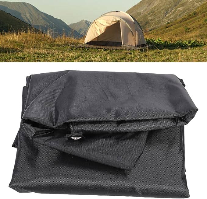 Tent Tarp Multifunctional Rain Proof Sun Proof Camping Awning with Ground Nails Wind Proof Ropes for Outdoor Activities Camping Picnics Polyester Material Lightweight Portable (L)