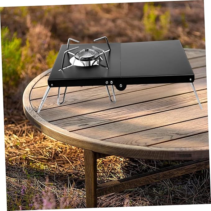 Toyvian Collapsible Camping Kitchenware Compact Folding Camping Table Portable Grill Heat Resistant Outdoor Grill Stand for Beach Picnic