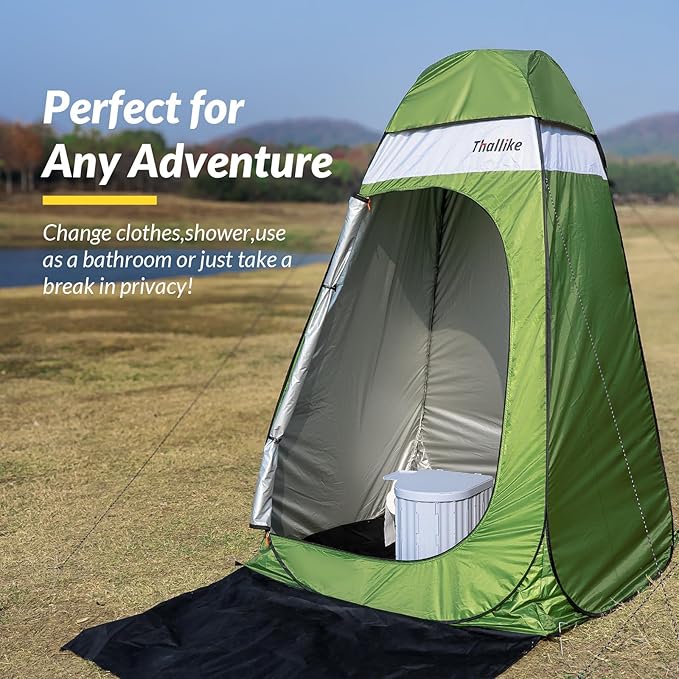 Upgrade Pop Up Privacy Shower Tent Portable Camping Shower Tent Camping Toilet Changing Room with Rain Shelter &amp Extended Floor Mat
