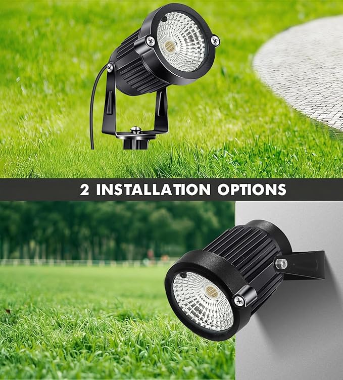RGB Halloween Low Voltage Landscape Lights Color Changing 5W LED Landscape Lighting Outdoor Waterproof Remote Control for Garden Pathway Christmas Decorative Lighting 10 Pack with Connector