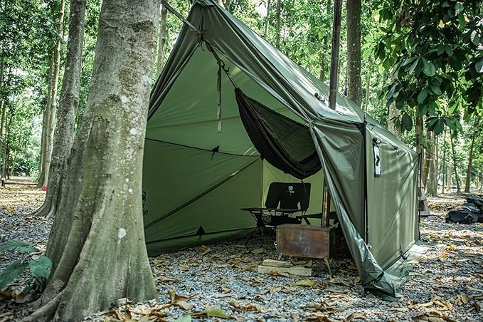 OneTigris TEGIMEN Hammock Hot Tent with Stove Jack - Spacious Versatile Wall Tent with Snow Skirt - 3000mm Waterproof