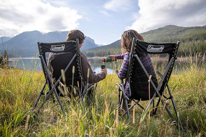 Coleman Comfortsmart Portable Suspension Chair Ultra-Comfortable Outdoor Camping Chair with Drink Holder &amp Carry Bag Supports up to 300lbs Great for Camping Tailgating Firepits Patio &amp