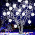 Outdoor Christmas Balls Lights Tree Lights Waterproof 4 Pack 7.87 LED Hanging Globe Sphere Lights with 8 Lighting Modes Memory Timer Plug for Party Wedding Xmas Porch Patio Garden Yard Decorations