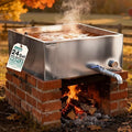 WantJoin Maple Syrup Evaporator Pan 24 Gallon - Syrup Evaporator Pan Stainless Steel w/Thermometer 24 * 24 * 10 Inch Upgraded Leak-Proof TIG Welded Seams Make 360 Bottles of 50oz